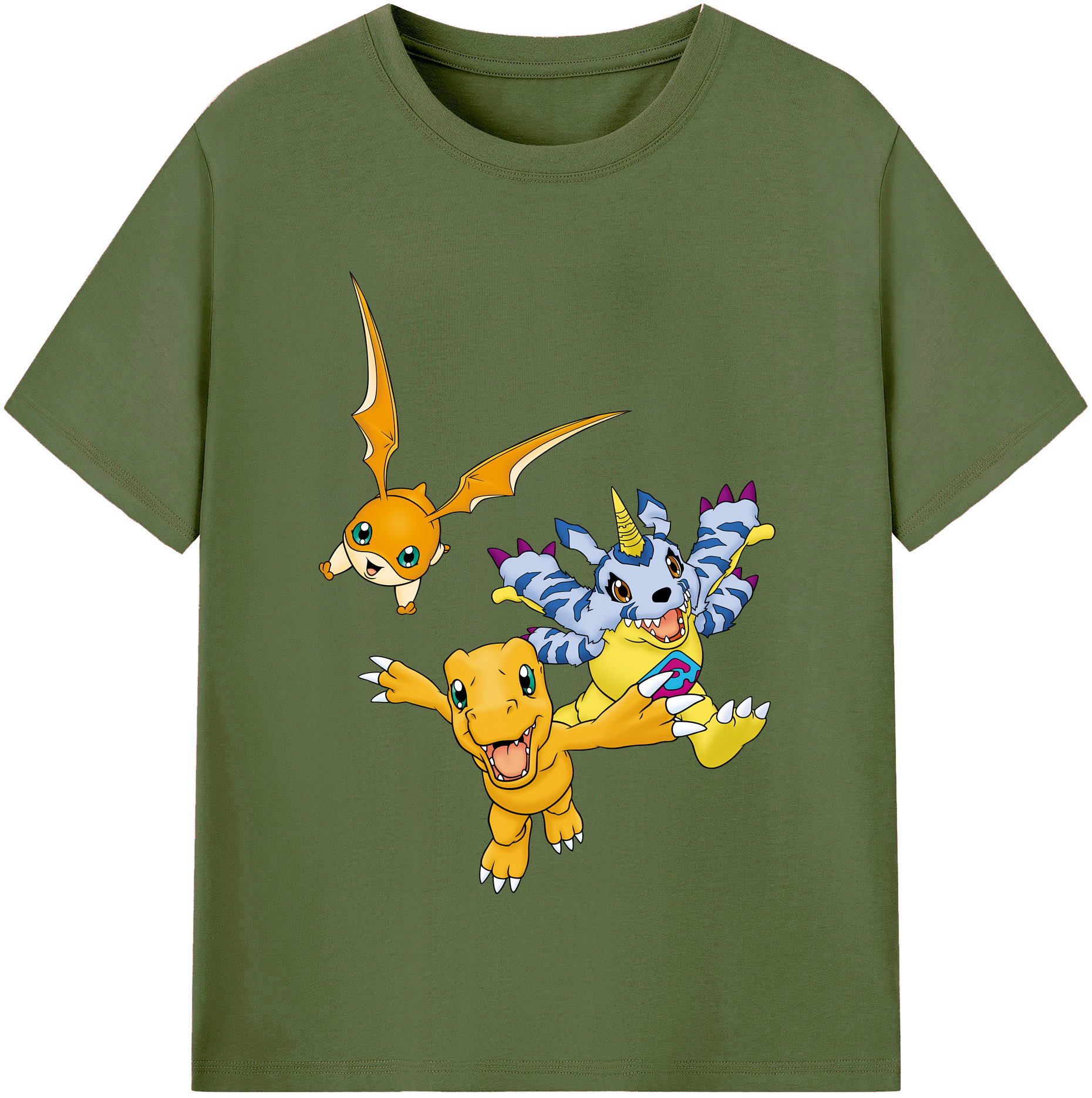 （画像用） Digimon デジタルモンスター/デジモン 綿100％半袖Tシャツ（フロントプリント）